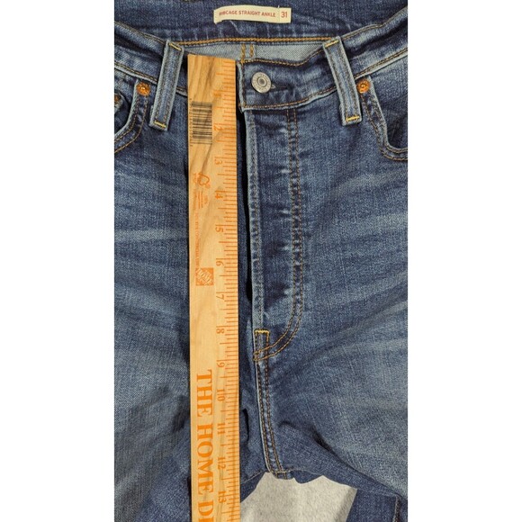 Levis Women Jeans 31x26 Ribcage Straight Ankle Button Fly Super High Rise - Picture 11 of 15